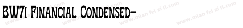 BW7i Financial Condensed字体转换